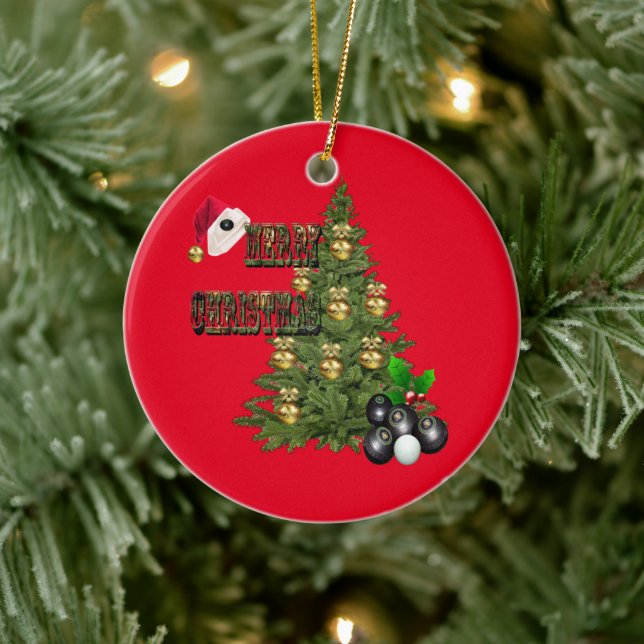 Lawn Bowls Christmas Tree Design, Ceramic Tree Decoration (Tree)