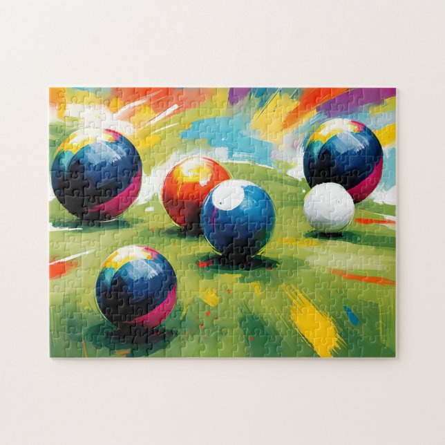 Lawn Bowls Color Splash,  Jigsaw Puzzle (Horizontal)