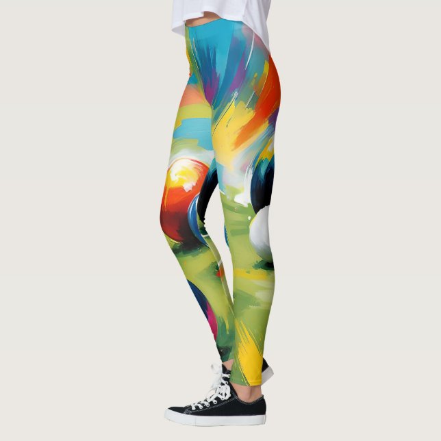 Lawn Bowls Color Splash,  Leggings (Left)