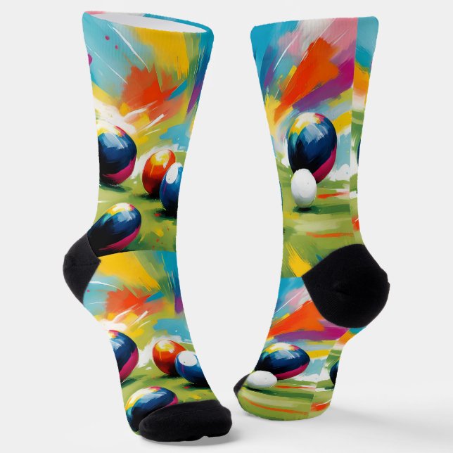 Lawn Bowls Color Splash,  Socks (Angled)