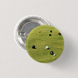 Lawn Bowls Competition Game, 3 Cm Round Badge