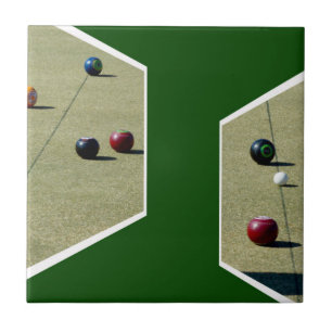 Lawn Bowls Dimensional Art, Tile