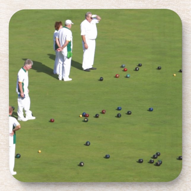 Lawn Bowls England Coaster (Front)