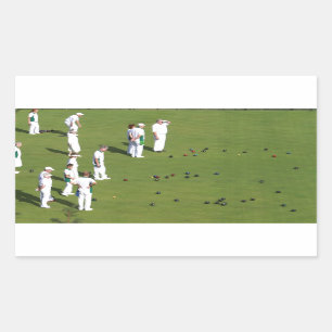 Lawn Bowls England Rectangular Sticker