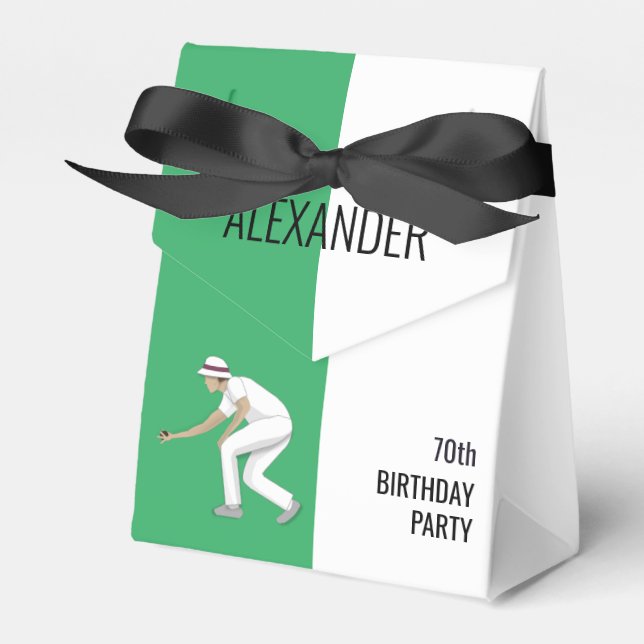 Lawn Bowls Favour Box (Front Side)