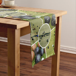 Lawn Bowls Five Picture Collage, Table Runner