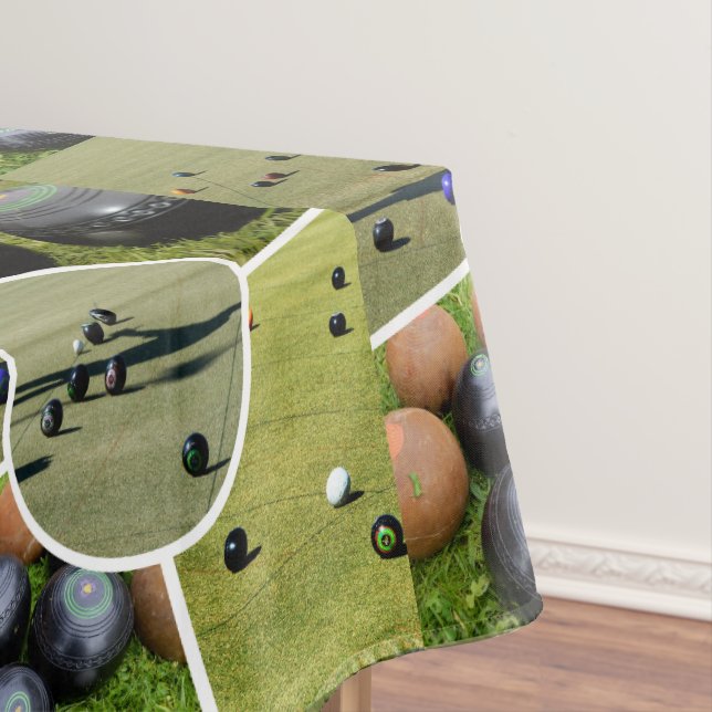 Lawn Bowls Five Picture Collage, Tablecloth (In Situ)