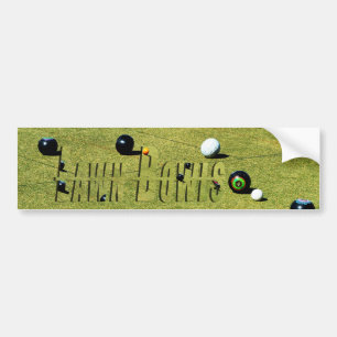 Lawn Bowls Game And Logo, Bumper Sticker