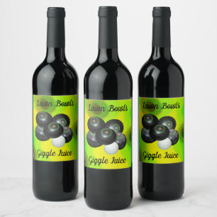 Lawn Bowls Giggle Juice, Bottle Labels