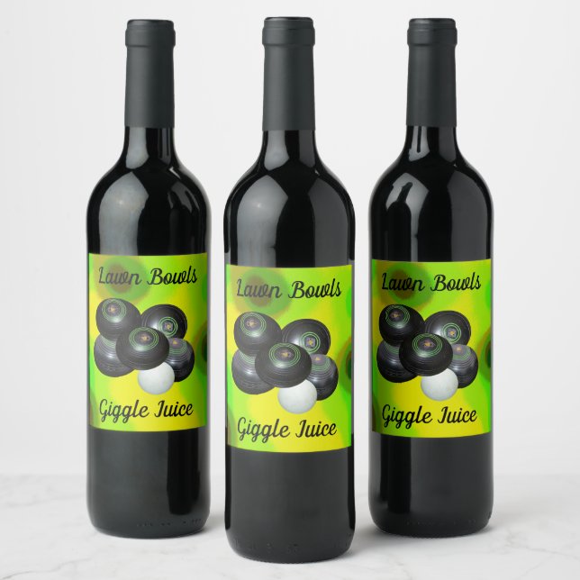 Lawn Bowls Giggle Juice, Bottle Labels (Bottles)