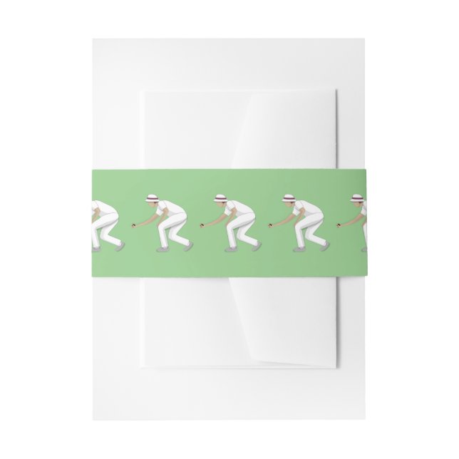 Lawn Bowls Invitation Belly Band (Front Example)