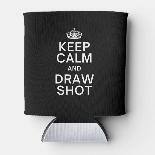 Lawn Bowls - Keep Calm & Draw Shot Can Cooler (Front)