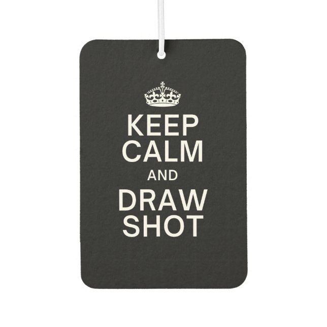 Lawn Bowls - Keep Calm & Draw Shot Car Air Freshener (Front)