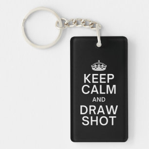 Lawn Bowls - Keep Calm & Draw Shot Key Ring