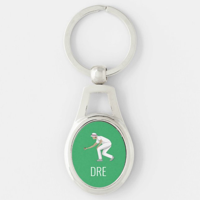 Lawn Bowls Key Ring (Front)