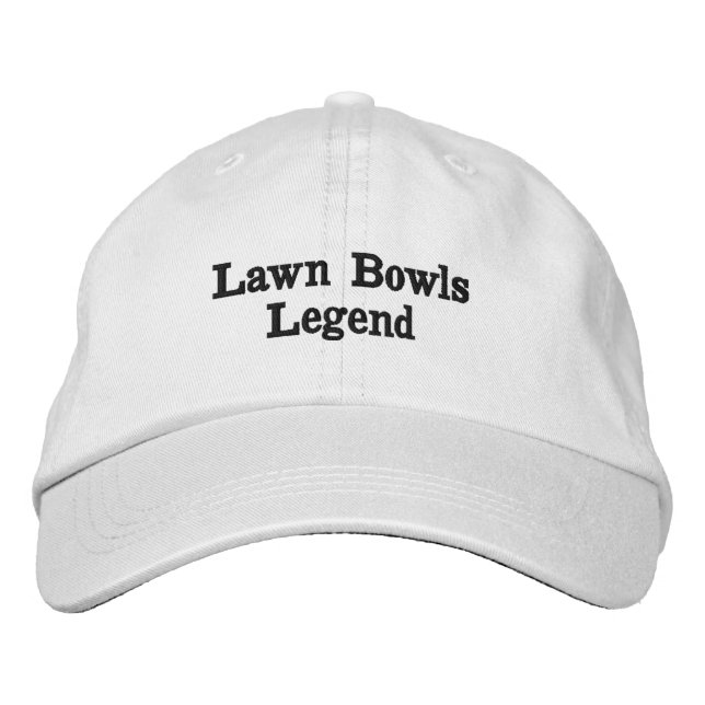 Lawn Bowls Legend, Embroidered Hat (Front)