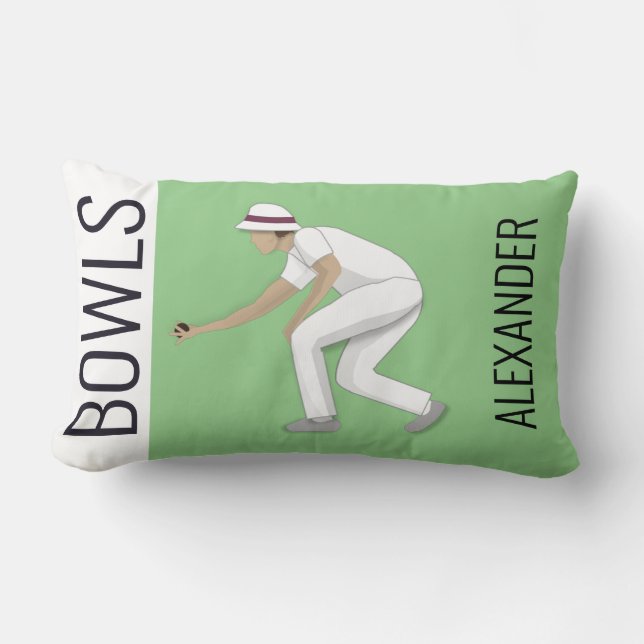 Lawn Bowls Lumbar Cushion (Front)