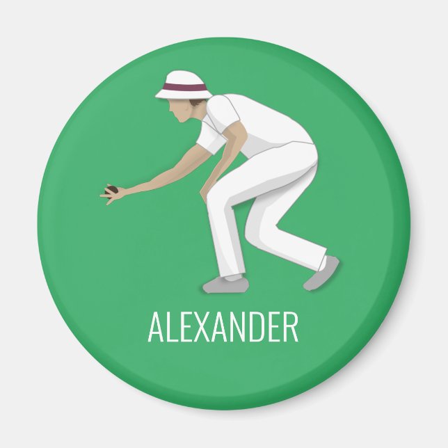 Lawn Bowls Magnet (Front)