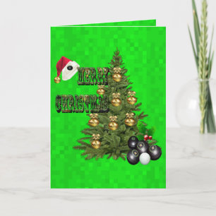 Lawn Bowls Merry Christmas Design, Card