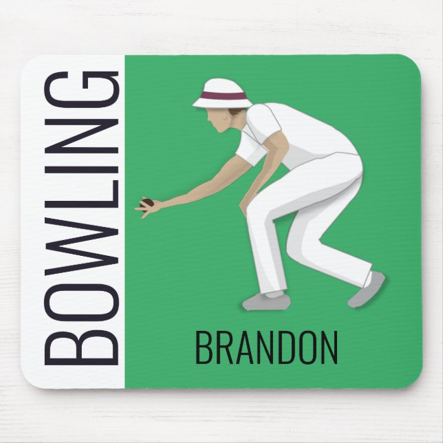 Lawn Bowls Mouse Pad (Front)
