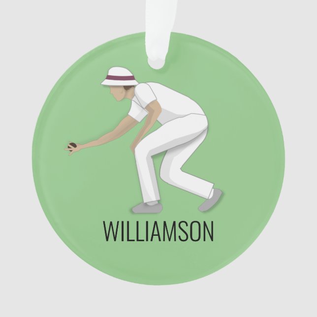 Lawn Bowls Ornament (Front)