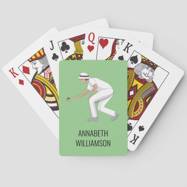 Lawn Bowls Playing Cards (Back)