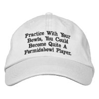Lawn Bowls Practice, Embroidered Hat