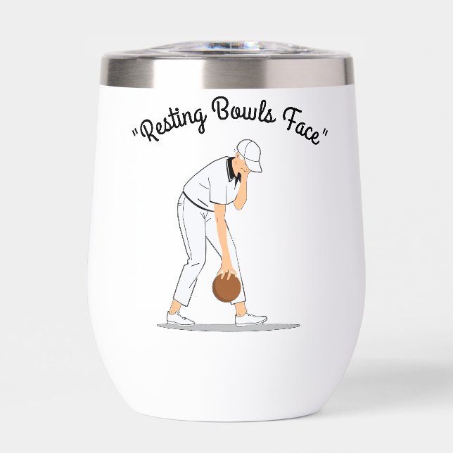 Lawn Bowls: Resting Bowls Face, Funny  (Front)