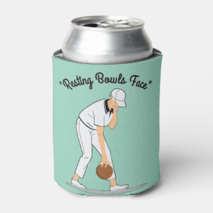 Lawn Bowls: Resting Bowls Face, Funny  Can Cooler