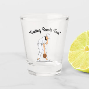 Lawn Bowls: Resting Bowls Face Shot Glass