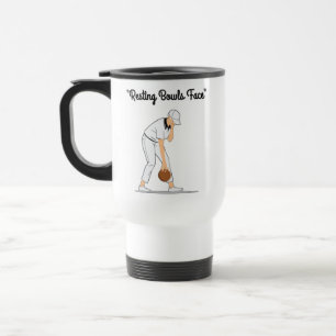 Lawn Bowls: Resting Bowls Face Travel Mug