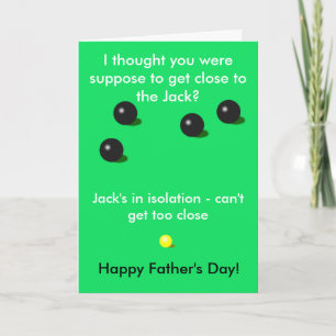 Lawn Bowls, Short mat bowls Father's Day card