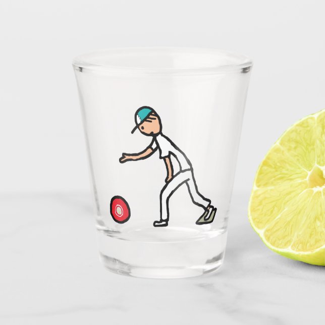 Lawn Bowls Shot Glass (Front)