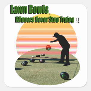 Lawn Bowls The Winners Design, Stickers