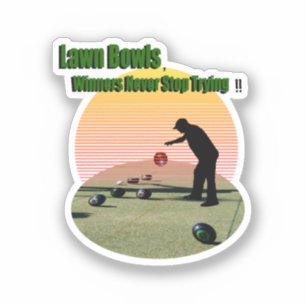 Lawn Bowls The Winners Design, Vinyl Cut Sticker