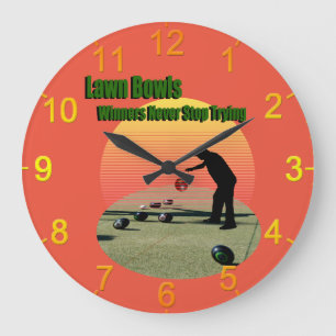 Lawn Bowls The Winners Design, Wall Clock
