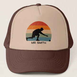 Lawn Bowls Vintage Sunset Trucker Hat