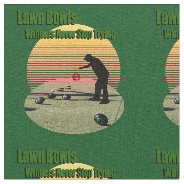Lawn Bowls Winners, Fabric (Close Up)