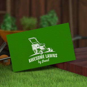 Lawn care and Gardening Modern Clean Business Card