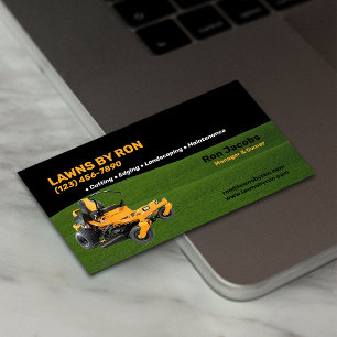 Lawn Care and Landscaping Service Business Card