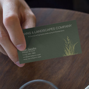 Lawn Care and Landscaping Service Business Card