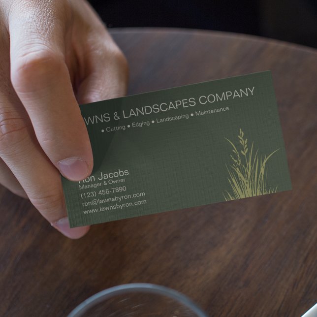 Lawn Care and Landscaping Service Business Card (Creator Uploaded)