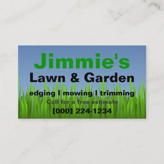Yard Work Business Cards Zazzle NZ