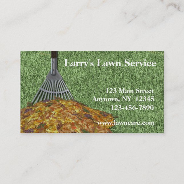 Lawn Care Business Card (Front)