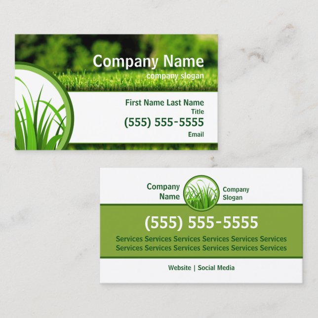 Lawn Care Business Card (Front/Back)