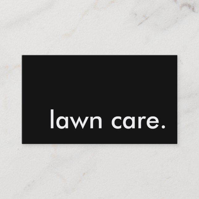 lawn care. business card (Front)