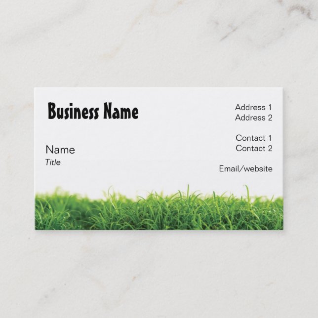 Lawn Care Business Card (Front)