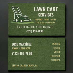 Lawn Care Business Card