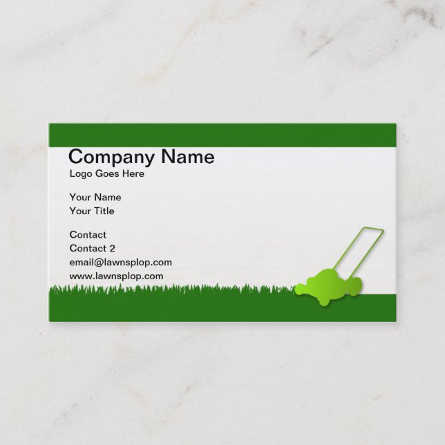 lawn care business card example (Front)