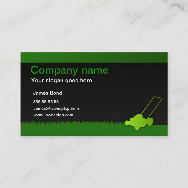 Lawn care business card template (Front)
